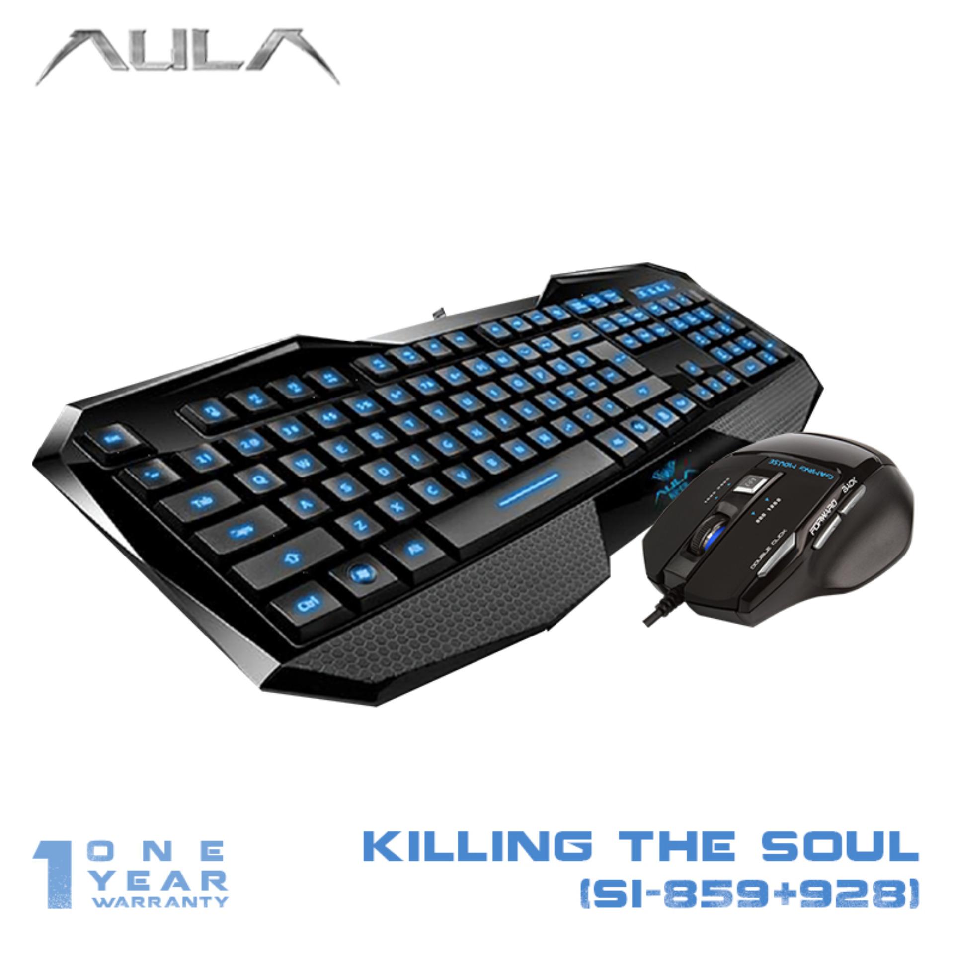 AULA Keyboard Mouse Combo Gaming Killing The Soul Backlight - Hitam