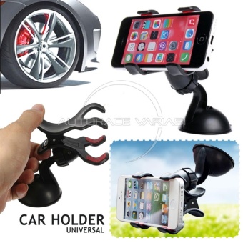 Autorace Phone Holder Mobil Universal / 360° Rotation / Car Holder Mount Jepit / Penjepit HP Gadget GPS MP4 MP3 VR HP-06  
