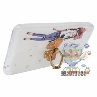 Beauty Case For Samsung Galaxy J5 Prime Softshell Animasi Cute GirlWith Glasses Holder .