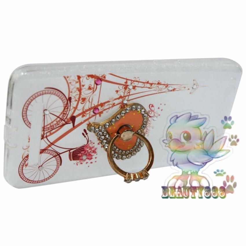 Beauty Case For Xiaomi Redmi 4A Softshell Animasi Vintage Bicycle Love + Holder .