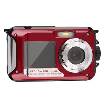 Belle Digital Camera Waterproof 24MP MAX 1080P Double Screen16x Zoom Camcorder - intl  