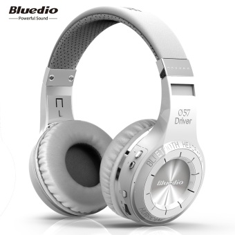 Gambar Bluedio Bluetooth Headphone nirkabel th dengan mikrofon (putih)