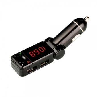 Gambar Bluetooth Car Charger with Bluetooth Handsfree FM Transmitter  M318   (Hitam)