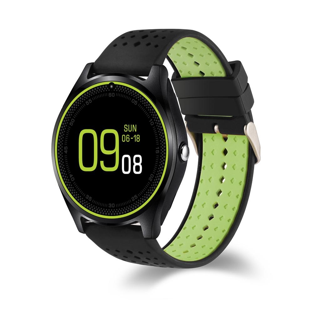 Bluetooth Smart Watch dengan Layar Sentuh SIM Kartu Panggilan Handsfree Dukungan Waterproof Multifungsi Beberapa Bahasa Smartwatch Warna: Hitam