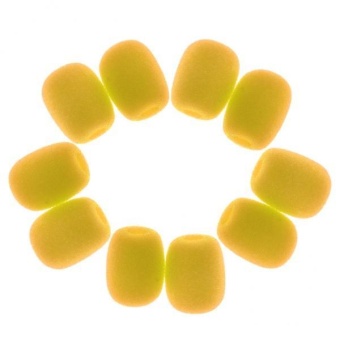 Gambar BolehDeals Mini Microphone Sponge Windscreen Pack of 10 Yellow  intl