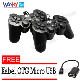 Gambar Bufftech Gamepad Double Shock Controller USB 2.0   Hitam Free Kabel OTG Micro USB