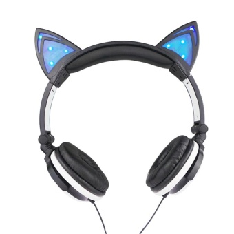Gambar Buy 1 Get 1 Free, Foldable Flashing Glowing cat ear headphonesGaming Headset Earphone with LED light For PC Laptop ComputerMobile Phone headphone   intl