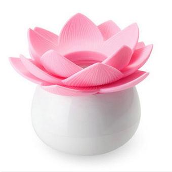 Gambar BUYINCOINS Colorful Durable Cotton Swab Toothpick Holder Case BudBox Lotus Vase Decorating (Pink)