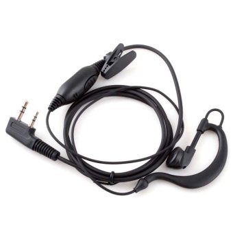 Gambar BUYINCOINS Earpiece PTT Button Headset Mic for Motorola Radio(Black)