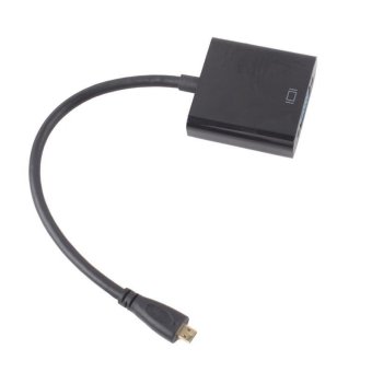 Gambar BUYINCOINS HDMI VGA masukan ke kabel output (Hitam)