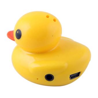 Gambar BUYINCOINS Mini Lucu bebek MP3 pemutar musik dukungan kartu microTF SD hingga 32 G (Kuning)