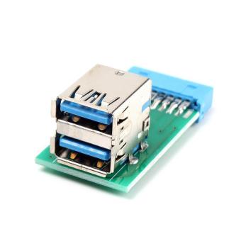 Gambar BUYINCOINS Mini PCI e to 2 USB 3.0 ports adapter mini PCIe to 19PinUSB3.0 header