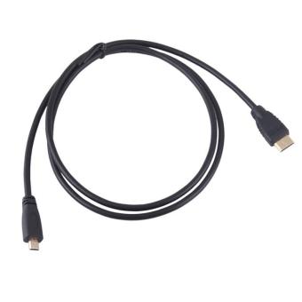 Gambar BUYINCOINS Mini to Micro HDMI USB Male Charger Cable Cord (Black)