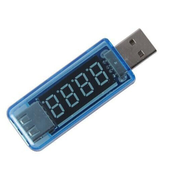 Gambar Buytra Mini Voltage Current Meter Tester for Mobile Phone Blue