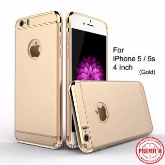 Gambar Calandiva Premium Quality Elegance Protection Hardcase for Iphone 5   5s   5 SE   Gold