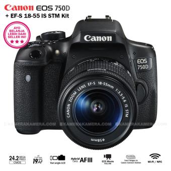 CANON EOS 750D + EF-S 18-55 IS STM Kit Lens WiFi 24.2MP 19AF point Vari-angle LCD Full HD  