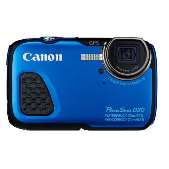 Canon PowerShot D30 Waterproof Digital Camera - 12.1MP - 5x Optical Zoom - Biru  