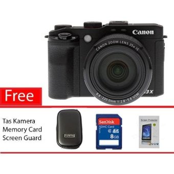 Canon PowerShot G3 X Digital Hiram Free Memory Card, Screen Guard dan Tas Camera  
