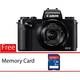 Canon PowerShot G5 X - 20.2 MP - Hitam Free Memory Card  