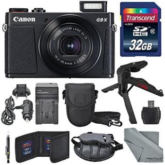 Canon PowerShot G9 X Mark II Digital Camera W/32GB SD Card + Table Top Tripod + AC/DC Turbo Travel Charger+ Fibertique Cleaning Cloth and Complete Bundle - intl  
