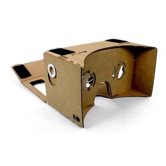 Gambar Cardboard Virtual Reality Large Size for Smartphone up to 6 Inch  Silver Magnet