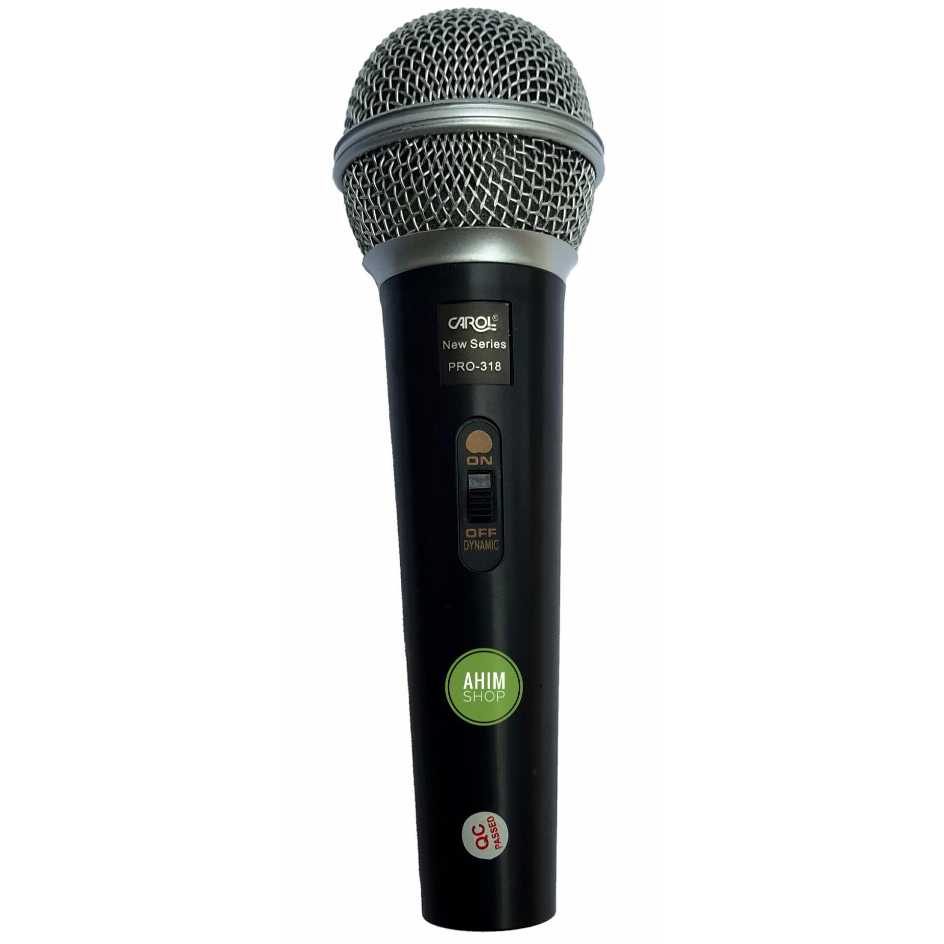 Carol® New Series PRO-318 Dynamic Microphone Mic Kabel 5 Meter + Switch ON/OFF