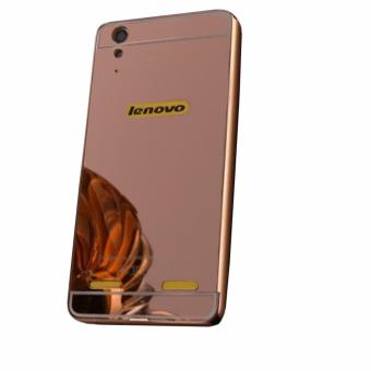 Gambar Case Aluminium Bumper Mirror for Lenovo A6000   Rose gold