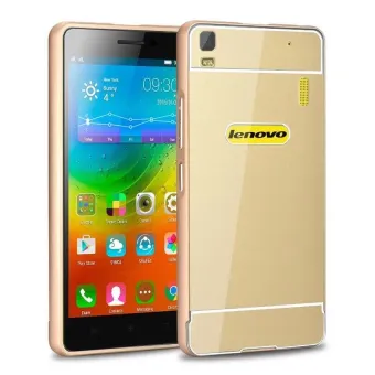 Gambar Case Aluminium Bumper Mirror For Lenovo A7000   Gold