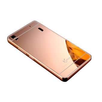 Gambar Case Aluminium Bumper Mirror for Lenovo A7000   Rose gold