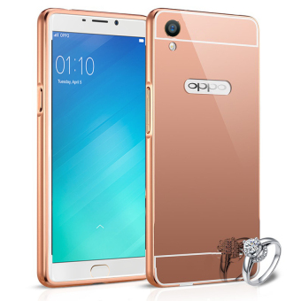 Gambar Case Aluminium Bumper Mirror for OPPO F1 Plus   Rose gold