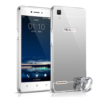 Gambar Case Aluminium Bumper Mirror for OPPO F1 Selfie Expert   Silver