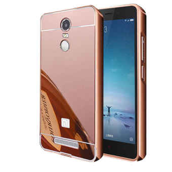 Gambar Case Aluminium Bumper Mirror for Xiaomi Redmi Note 3   Rose gold