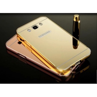 Gambar Case Alumunium Bumper Mirro For Samsung Galaxy J3 2016   GOLD