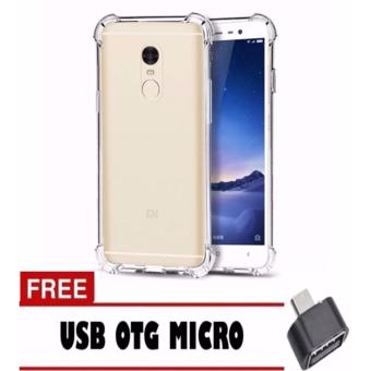 Gambar Case Anti Crack for Xiaomi Redmi Note 4X TPU Softcase (Clear) +Free USB OTG Micro