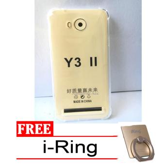 Gambar Case Anti Shock   Anti Crack Elegant Softcase for Huawei Y3II  Y3ii   Clear + Free i Ring