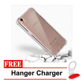 Gambar Case Anti Shock   Anti Crack Elegant Softcase for Oppo Neo 9   A37  Clear + Free Hanger Charger