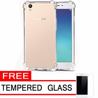 Gambar Case Anti Shock   Anti Crack Elegant Softcase for Oppo Neo 9   Oppo A37   White Clear + Free Tempered Glass