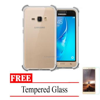 Gambar Case Anti Shock   Anti Crack Elegant Softcase for Samsung Galaxy J1Mini   J105   Clear + Free Tempered Glass