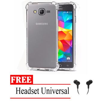 Gambar Case Anti Shock   Anti Crack Elegant Softcase for Samsung Galaxy J5  J500   J5 2015   4G LTE   Clear + Free Headset Universal