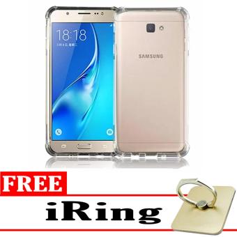 Gambar Case Anti Shock   Anti Crack Elegant Softcase for Samsung Galaxy J5Prime   White Clear + Free iRing