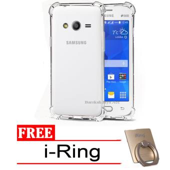 Gambar Case Anti Shock   Anti Crack Elegant Softcase for Samsung Galaxy V  G313   Ace 4   Clear + Free i Ring