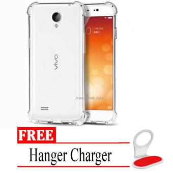 Gambar Case Anti Shock   Anti Crack Elegant Softcase for Vivo Y21   Clear+ Free Hanger Charger