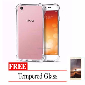 Gambar Case Anti Shock   Anti Crack Elegant Softcase for Vivo Y51   Clear+ Free Tempered Glass