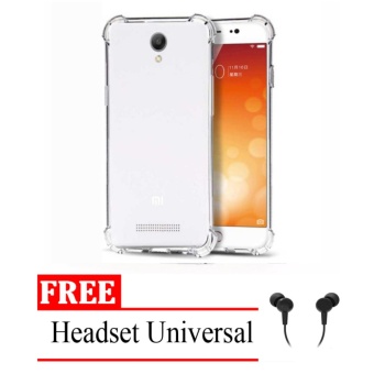 Gambar Case Anti Shock   Anti Crack Elegant Softcase for Xiaomi Redmi Note2   Clear + Free Headset Universal