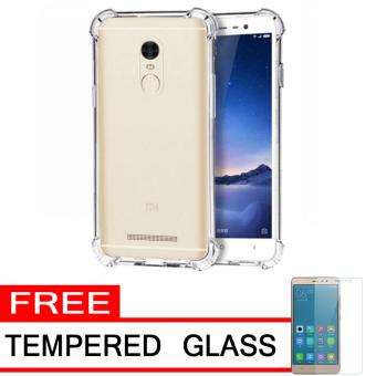 Gambar Case Anti Shock   Anti Crack Elegant Softcase for Xiaomi Redmi Note3   White Clear + Free Tempered Glass