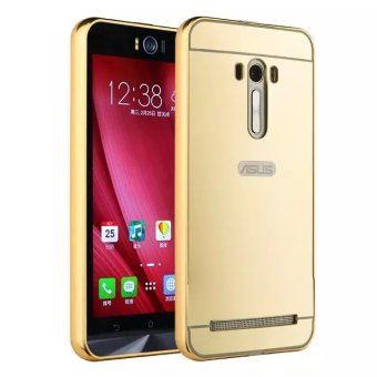 Gambar Case Asus Zenfone 2 ZE551ML 5.5 inch Bumper Metal + Back CaseSliding   Gold