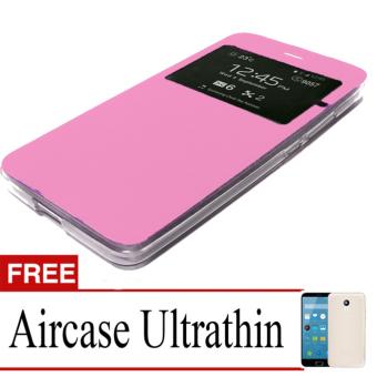 Gambar Case Flip Cover For Oppo Neo 7+ Free Ultrathin   Pink