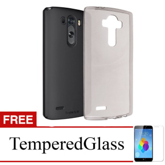 Gambar Case for LG K10   Abu abu + Gratis Tempered Glass   Ultra Thin SoftCase