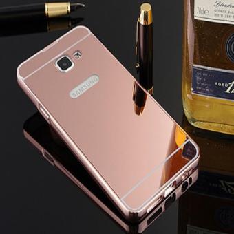 Gambar Case For Samsung Galaxy A5 2017 A520 Bumper Sleding Mirror   BumperBesi Kaca Metal Back Case   Bumper Cermin   Casing Hp   CasingHandphone   Rose Gold