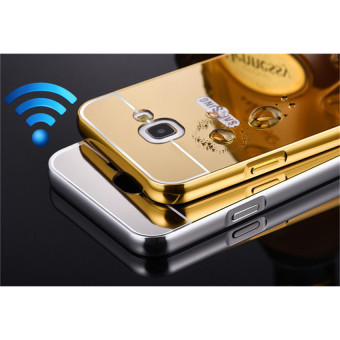 Gambar Case For Samsung Galaxy J7 Prime Bumper Slide Mirror   Gold